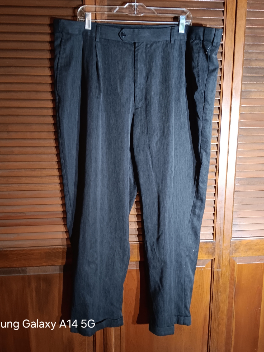 Savane Black Men's Dress Pants - Straight Leg 42x30